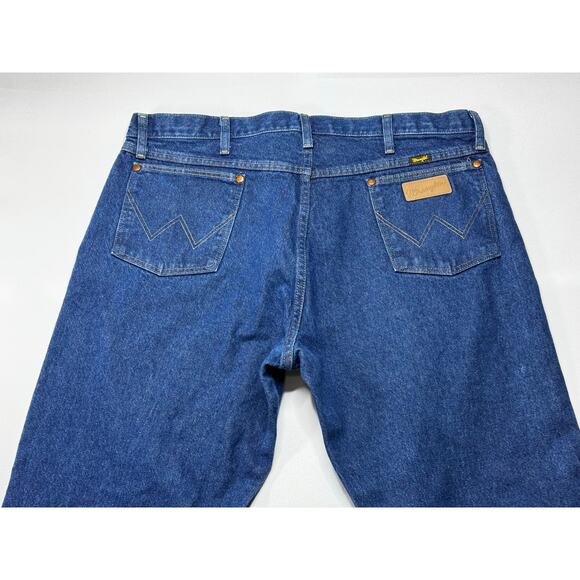 Wrangler 13MWZPW Men's Regular Fit Straight Leg Blue Denim Jeans - Size 40x32 - Picture 4 of 6